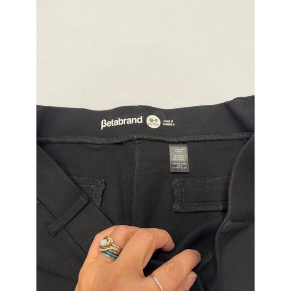 Beta Brand Black Straight Leg Work Pants Women’s Size M-P Tall - Picture 3 of 6